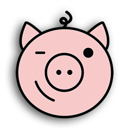 dandy diner logo with pigs face